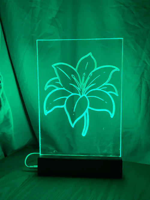 Lampa med utbytbart motiv