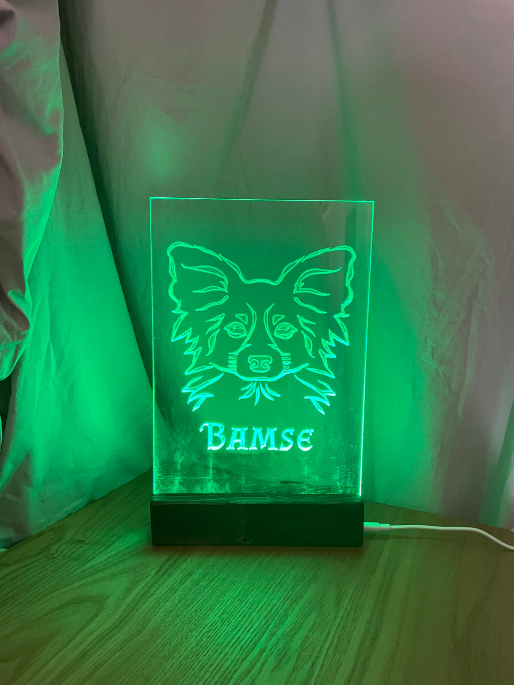 Lampa med utbytbart motiv