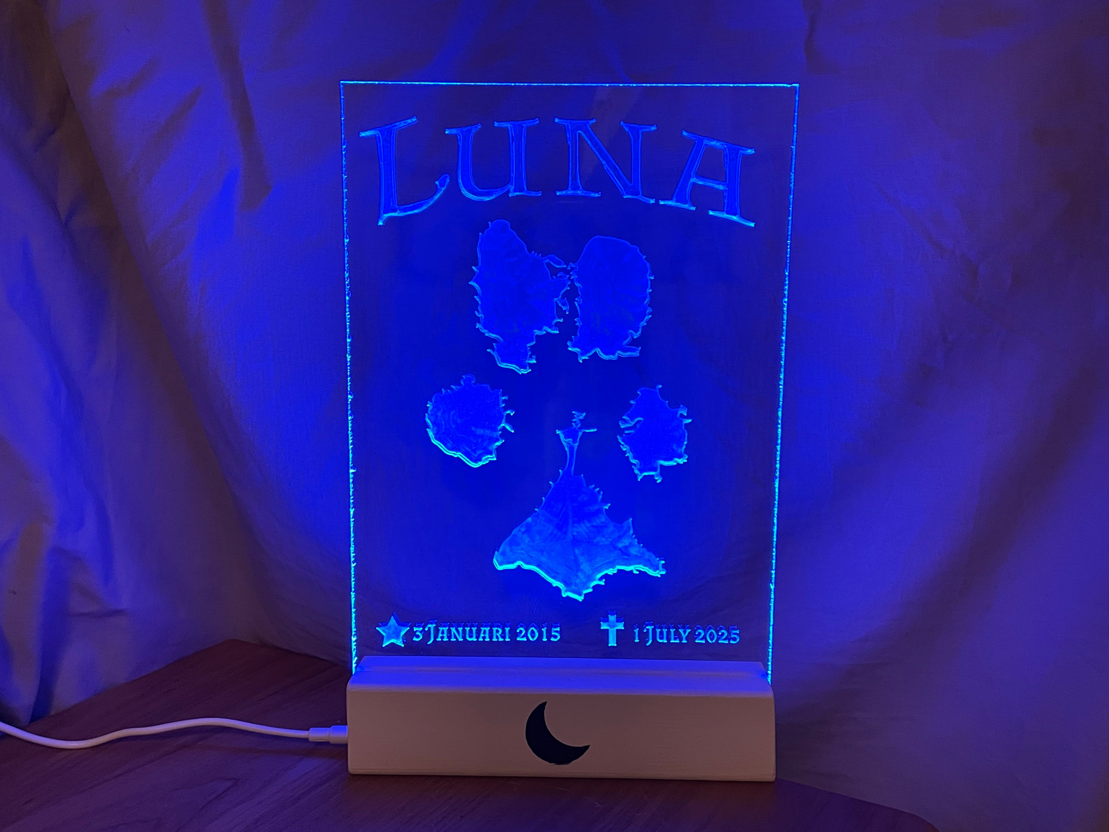 Lampa med utbytbart motiv