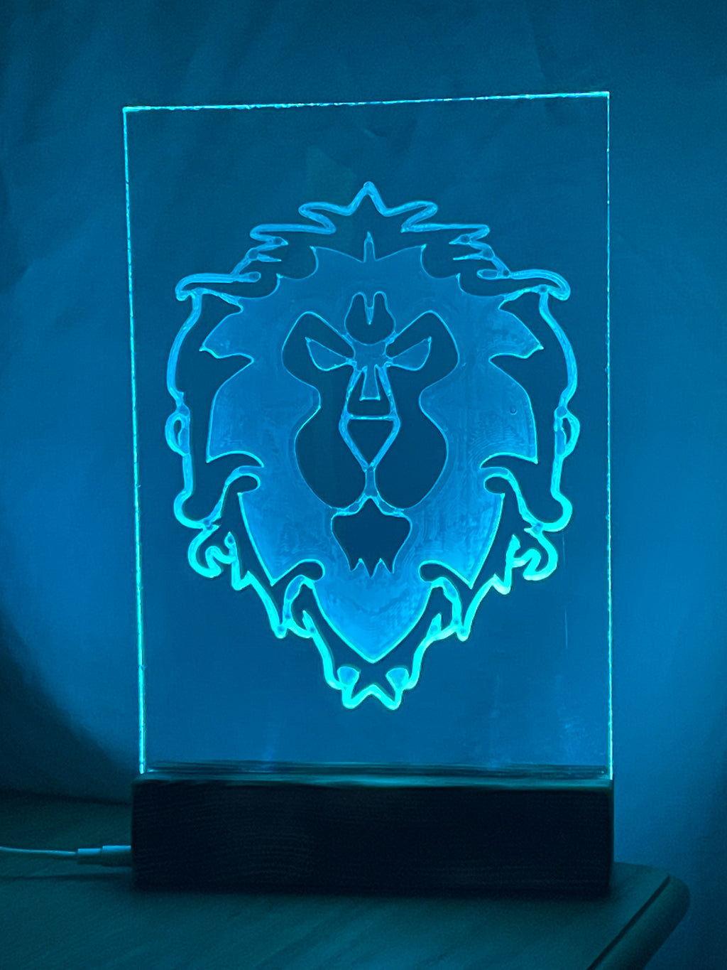 Lampa med utbytbart motiv