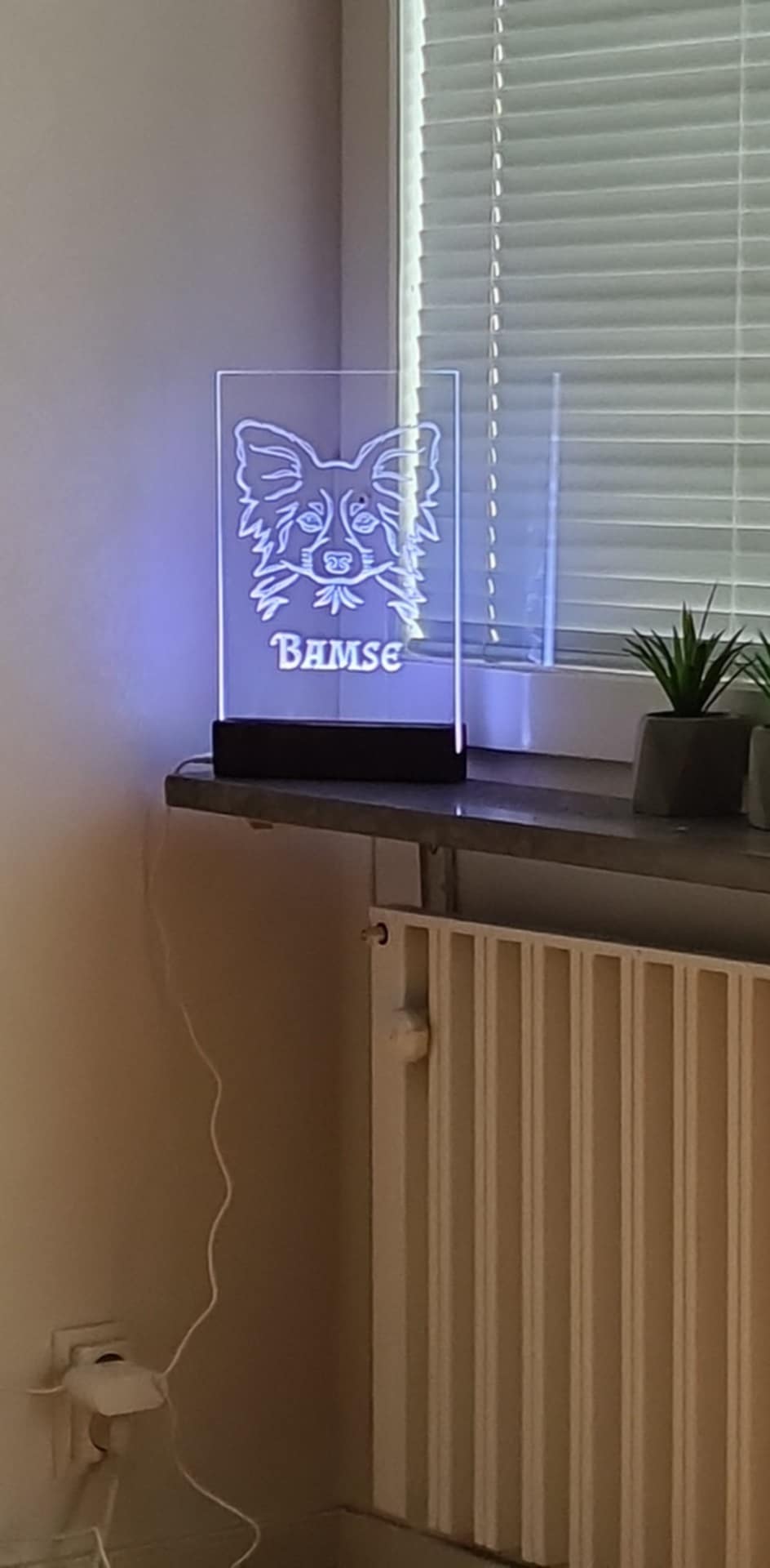 Lampa med utbytbart motiv